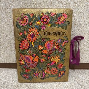 Vintage Hallmark Keepsake Book File Holder Box Keeper Memories 1973